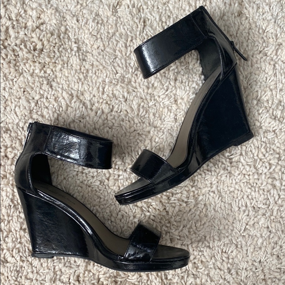 Black Wedge Sandals